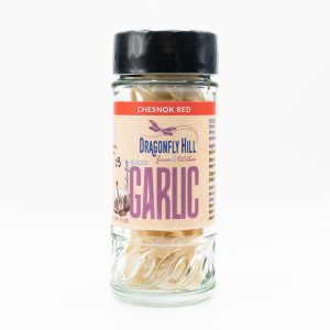 Sliced Chesnok Red Garlic Jar