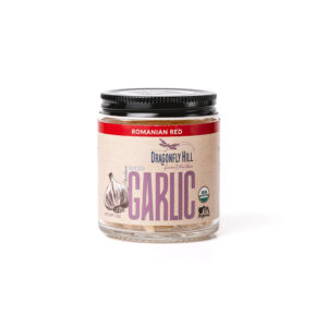 Sliced Romanian Red Garlic Jar