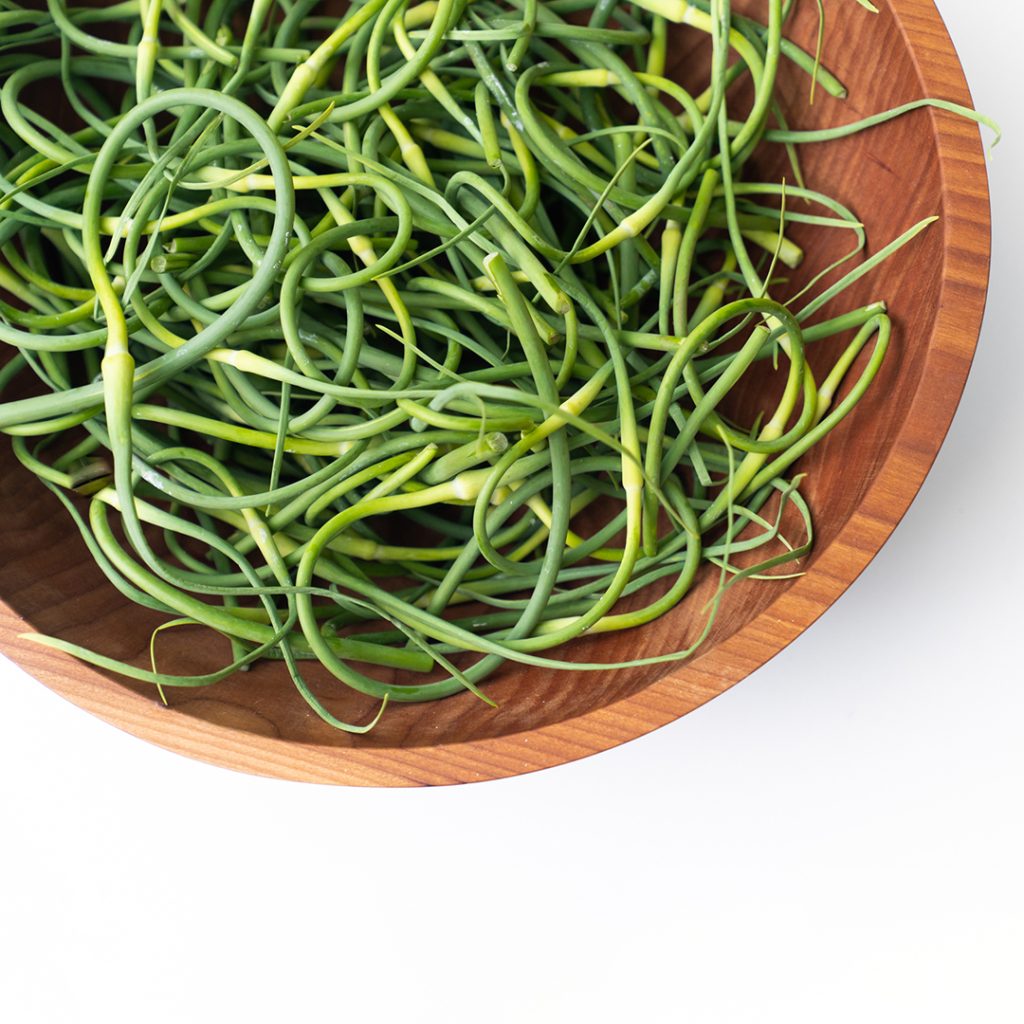 Raw Garlic Scapes Dragonfly Hill Farm and Kitchen